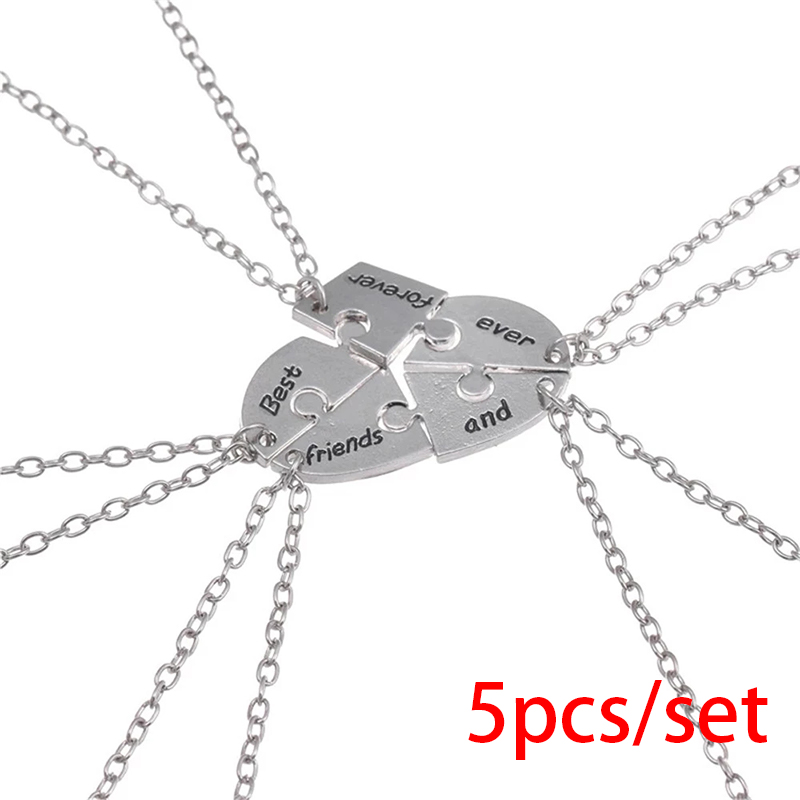 3/4/5/6/7/8/9/10 Stuks Beste Vriend Stiksels Ketting voor Mannen Vrouwen Studenten Bff Vriendschap Hanger Ster Ketting Choker Sieraden: Blauw Zink
