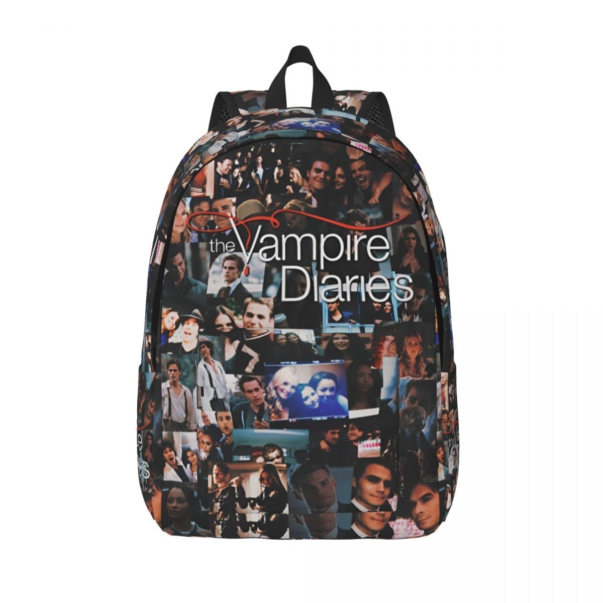 The Vampire Diaries Collage Backpack for Men Women Casual Student Business Daypack TV Series Laptop Canvas Bags Sports: 17 Inches / Clear