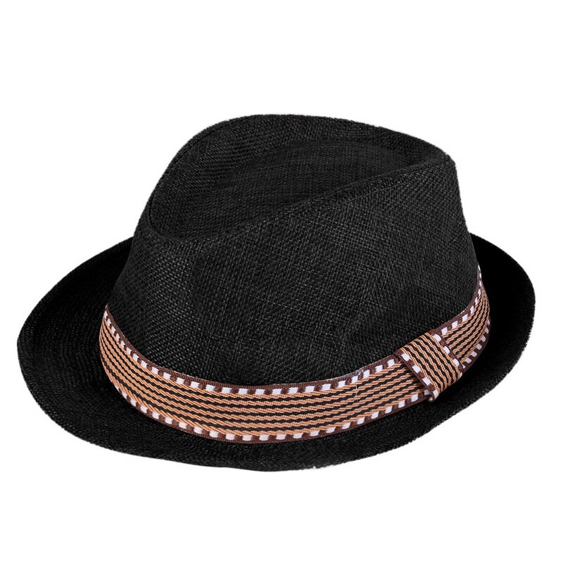 Adisputent kinderen baby mutsen coole peuter jongen meisje pet fotografie hoge hoed katoenen trilby: Zwart