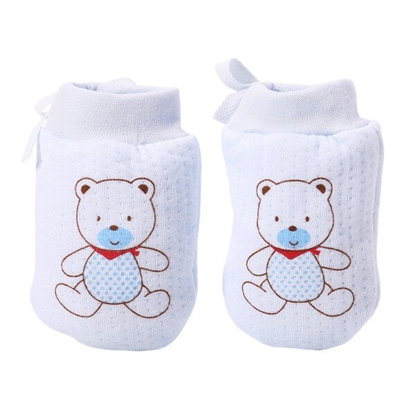 Bello Infantile Del Bambino Delle Ragazze Dei Ragazzi Anti Scratch Mittens Morbido Neonato Guanti Regali: Blu