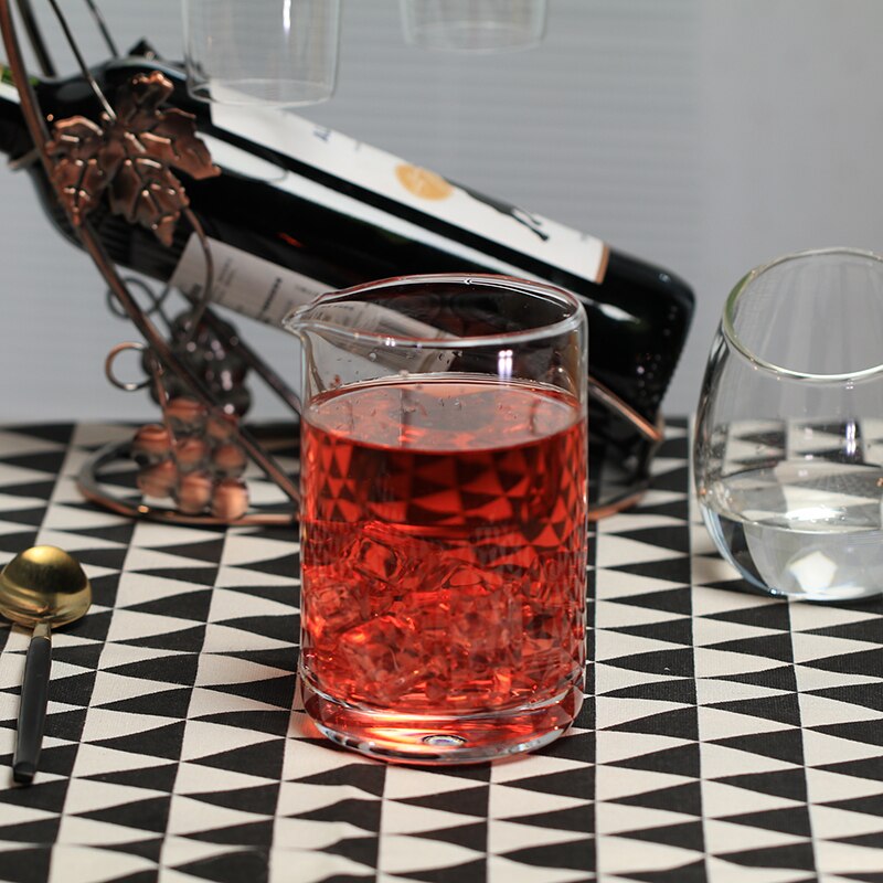 Taza de cristal de estilo japonés para Bar, vaso transparente para mezclar cócteles, whisky, cerveza, vino, jarra hueca