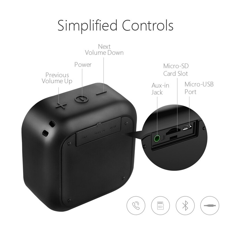 Mifa A1 Mini altavoz inalámbrico Portátil con Bluetooth a prueba de agua manos libres altavoces de música estéreo para teléfono al aire libre altavoces para camping
