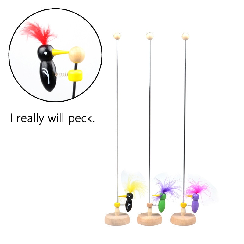 Cute Woodpecker Stress Relief Toys Children's Puzzle Hands-on Early Learning Wooden Crafts