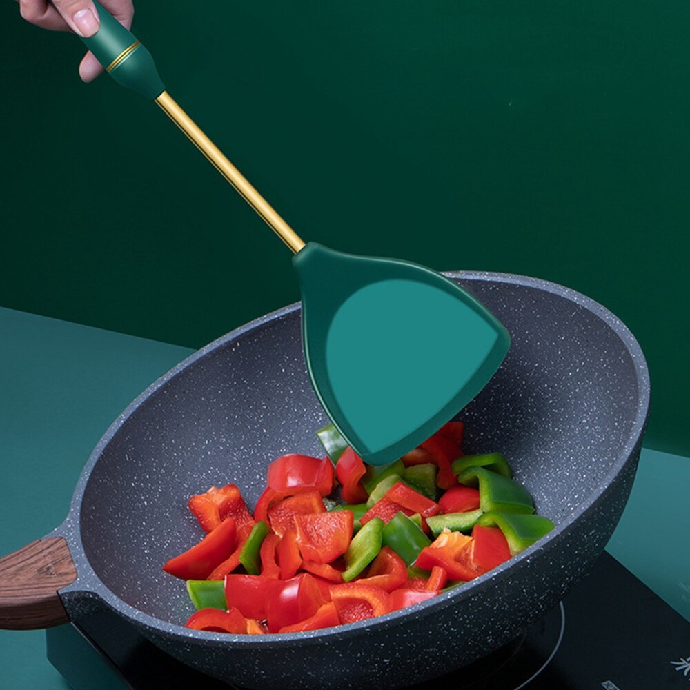 Non-Stick Silicone Cooking Spatula Wok Shovel Frying Spatula Shovel Slotted Spoon Silicone Cooking Kitchen Cooking Tool