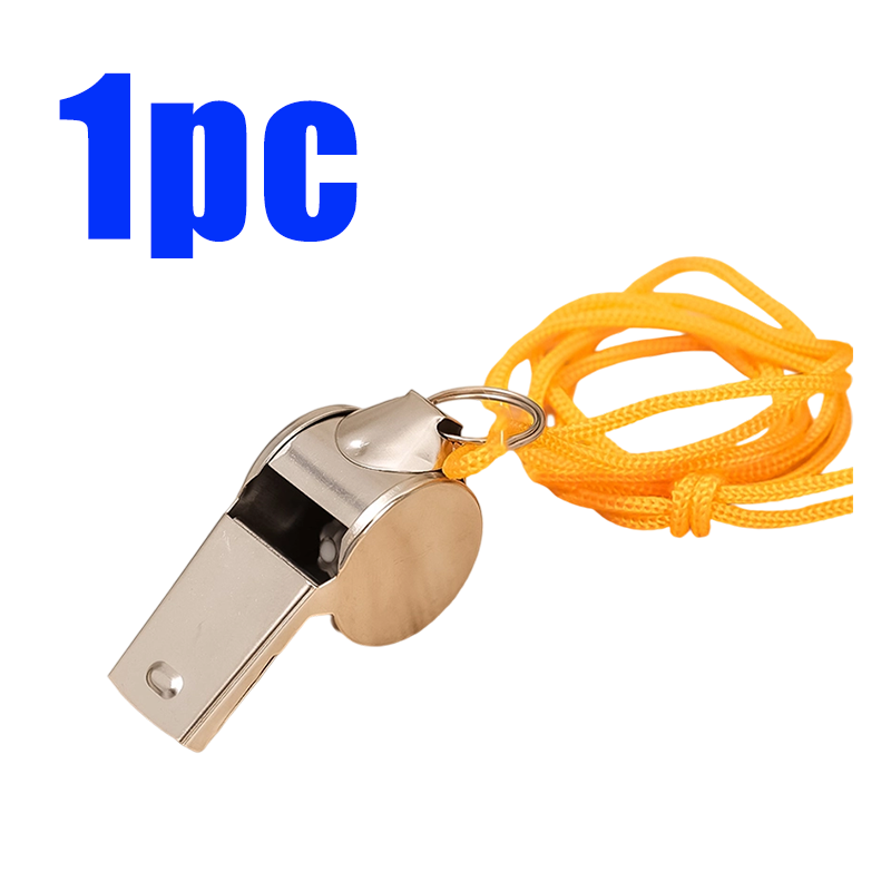 10/1pcs Whistle Sport Rugby Referee Stainless Steel Whistles Soccer Football Basketball Party Training School Cheerleading Tools: WHITE