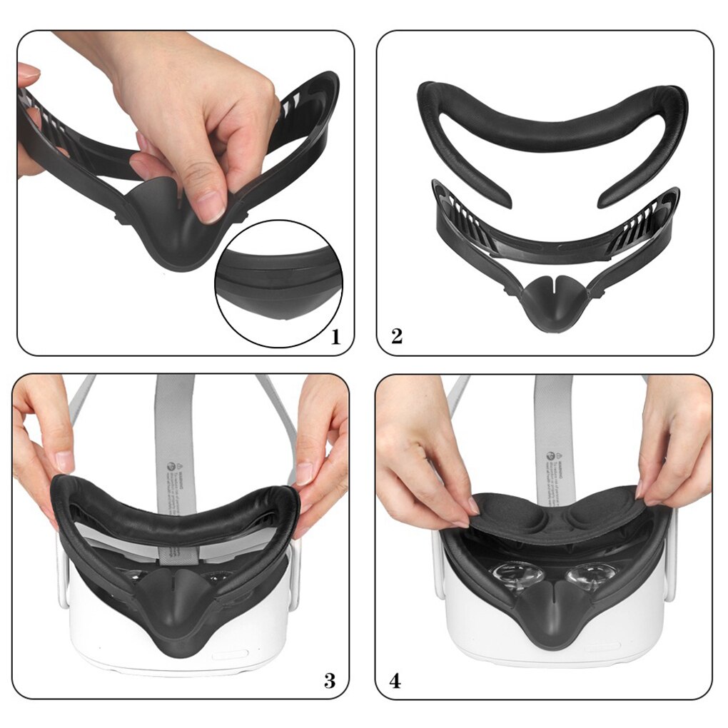 6Pcs Eye Mask Cover Voor Oculus Quest 2 Vr Glas Cover Transpiratie Lens Kussen Protector Eye Cover Pad Voor oculus Quest 2