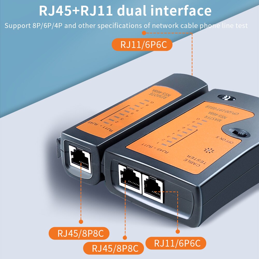 Tishric lan-tester nss -468a dual-interface  rj11 rj45 kabel-tracker leitungsfinder verkabelungs-netzwerkkabeltester netzwerkwerkzeuge