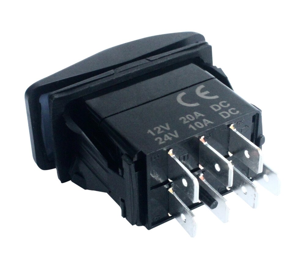 White Led 7 pin Momentary ON/OFF/ Momentary ON Rocker Switch DPDT for NARVA ARB Carling style Replacement Marine Grade 12V 24V