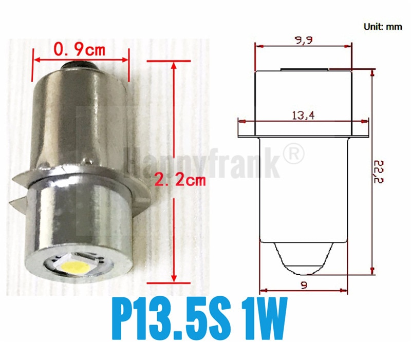 0.5W 1W 3W E10 P13.5S LED Flashlight Bulb Lamp 3V 6V 9V 12V Led Bulb Replacement Flashlight CREE Torch bulb 3 Volt Screw bulb