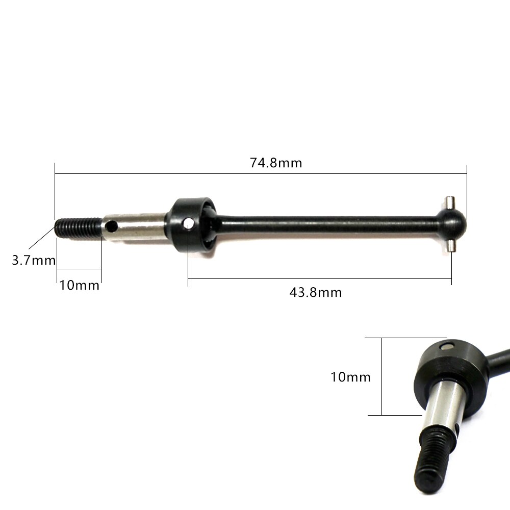 44mm metall-antriebswellen-cvd für 3 rennwagen sakura  rc 1/10 driftwagen  d3 xis zero s cs ul  tb03 tb03d