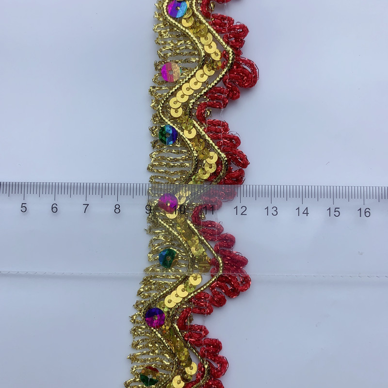 4m/13.12ft each bag golden silver lace trims big wide satin ribbons clothing curtain accessory handmade DIY sewing flower trim