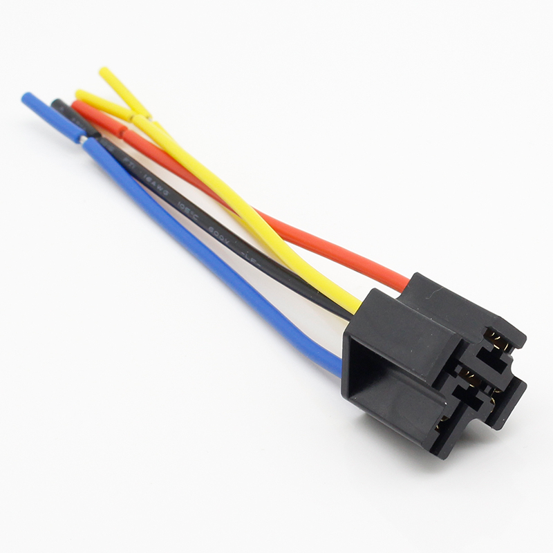 1 kpl auto kupari bold 5 pistoke 5- pin 12cm linjan pituus 6.3mm liitinrele pohjan pistoke bakeliitti rele pohja istuin