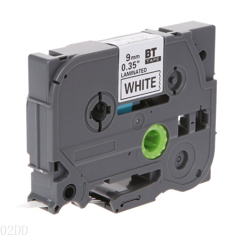 Ap28 tze -221 9mm bredd 8m längd etikettejp för p-touch etikettskrivare svart på transparent/vit/röd/blå/gul/grön