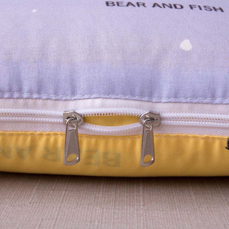 Bomull tegneserie quilt teppe bærbart sammenleggbart firkantet pute hjemmekontor bil air condition quilt