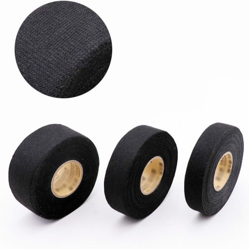 15 Meter Hittebestendig Vlamvertragende Tape Adhesive Doek Tape Voor Auto Kabelboom Kabelboom Bescherming Breedte 9/19/25Mm