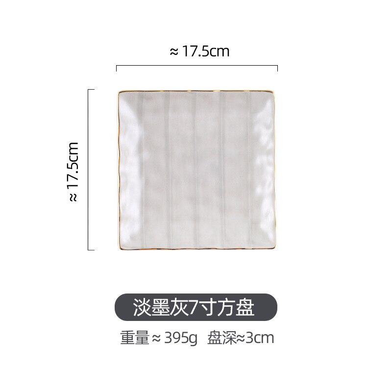 Gouden Rand Porselein Diner Plaat Set Ronde Keramische Serveerschaal Servies Set Plaat Schotel Kom Servies Set: green