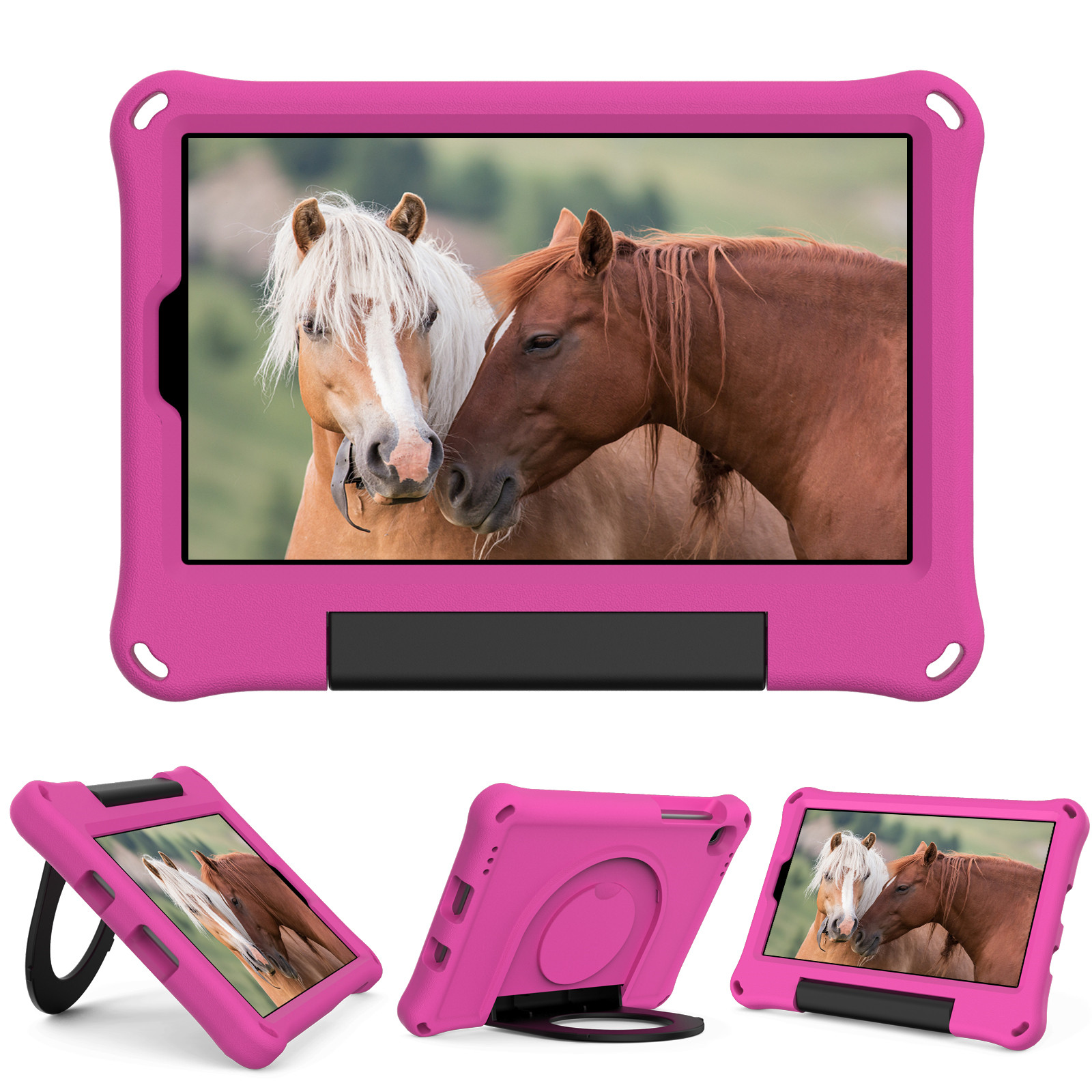 Voor Samsung Galaxy Tab A7 Lite Case Eva Tablet Stand Cover Case Voor Galaxy Tab A7 Lite SM-T220 SM-T225 8.7 inch Kids Case: Rose