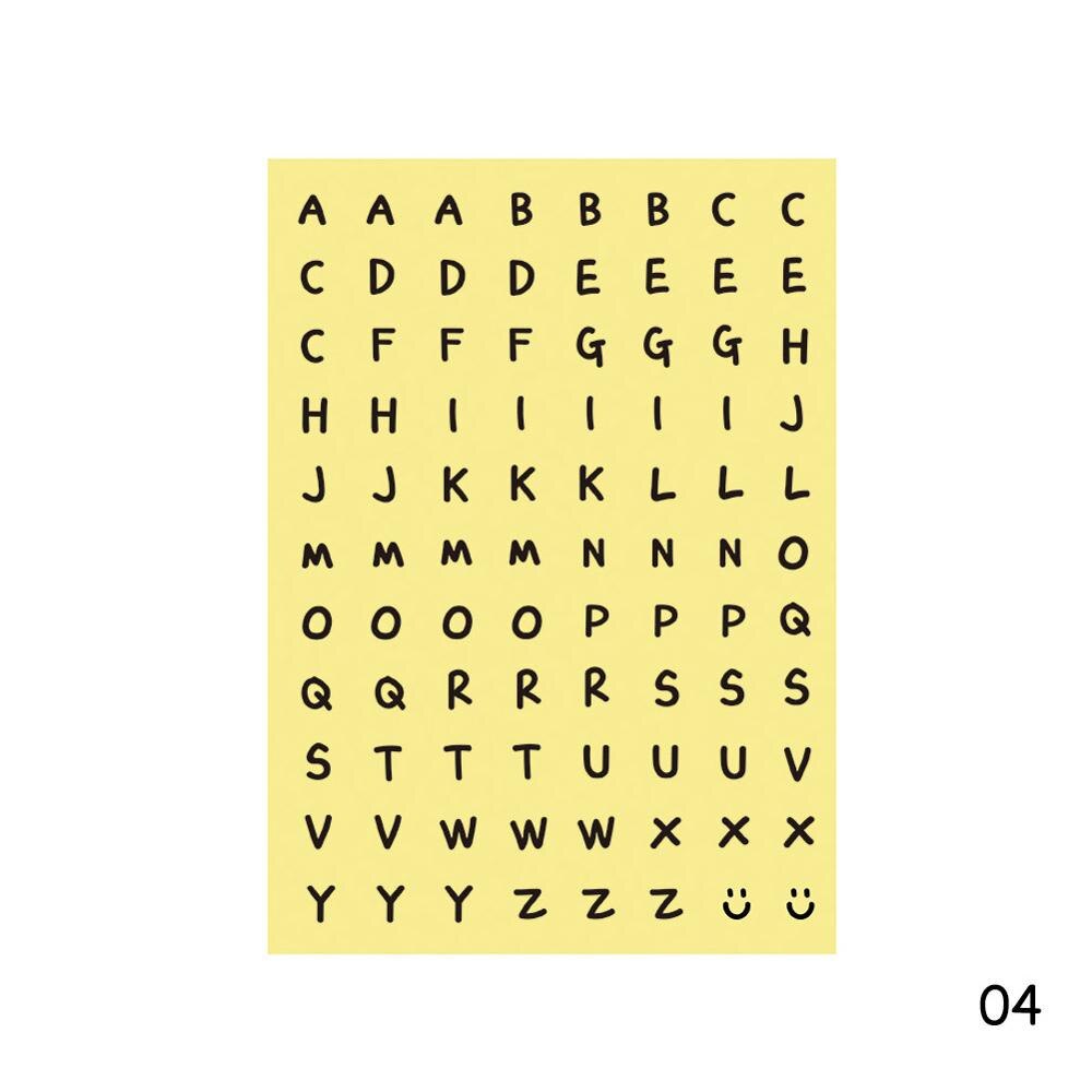 2 kpl tee itse pohjaelementti koriste kirjaimet numerot tarra päiväkirjaan scrapbooking tarrat paperitarvikkeet puhelimen kuoren sisustus: 04