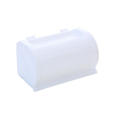 Badeværelse toiletpapir håndklædeholder vægbeslag god plast toiletpapirholder med opbevaringshylde rack papir opbevaringsboks: Hvid