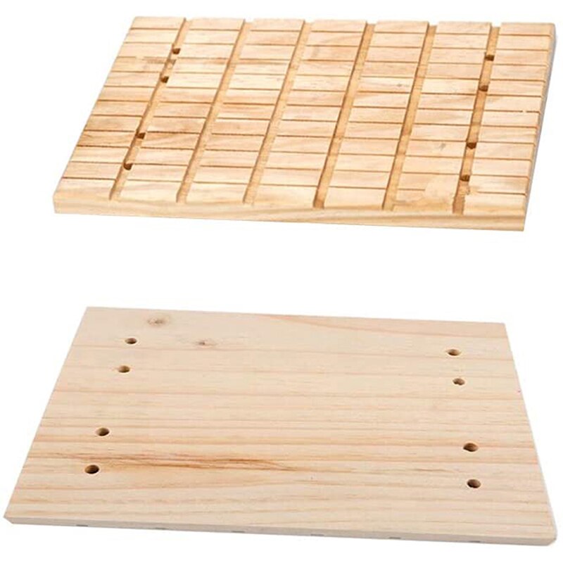Tapis de pied de lapin, planche de bois à gratter, rainures carrées, griffes de meulage, pont pour petits animaux, lapin Chinchilla cochon d&#39;inde