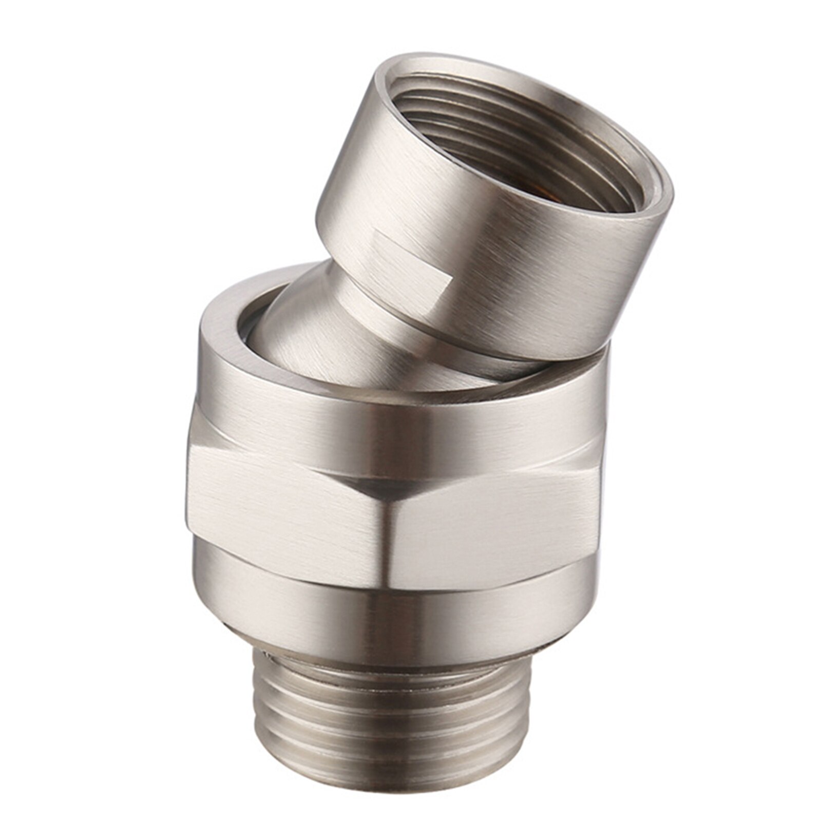 Messing Roestvrij Installeren Swivel Adapter Grote Water Flow Douchekop Connector Kogelgewricht Verstelbare Hoek Arm Extension: Brushed