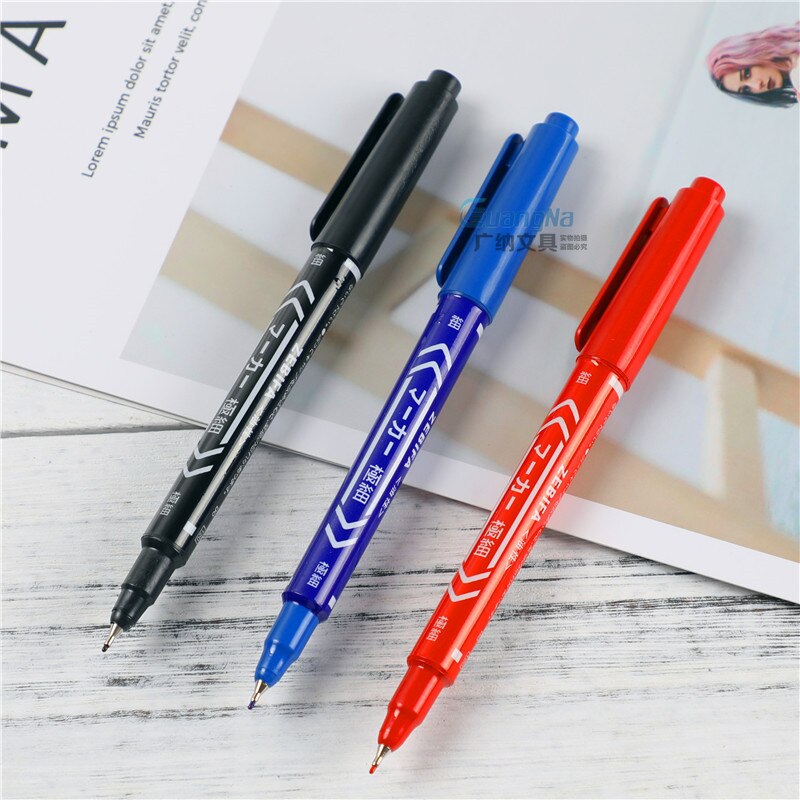 1pcs Small Double-headed marker pen Two written lines Mark Oily Optical Disc Glass Ceramic plastic marker
