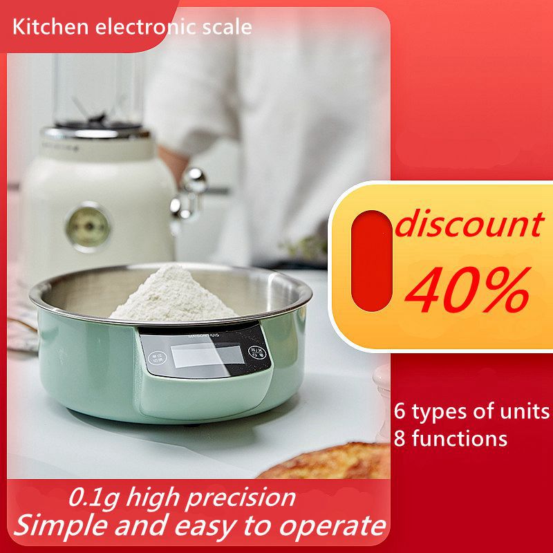 Kitchen Stainless Steel Baking Electronic Scale Household Bakery Small Electronic Scale 0.1g Food Gram Scale
