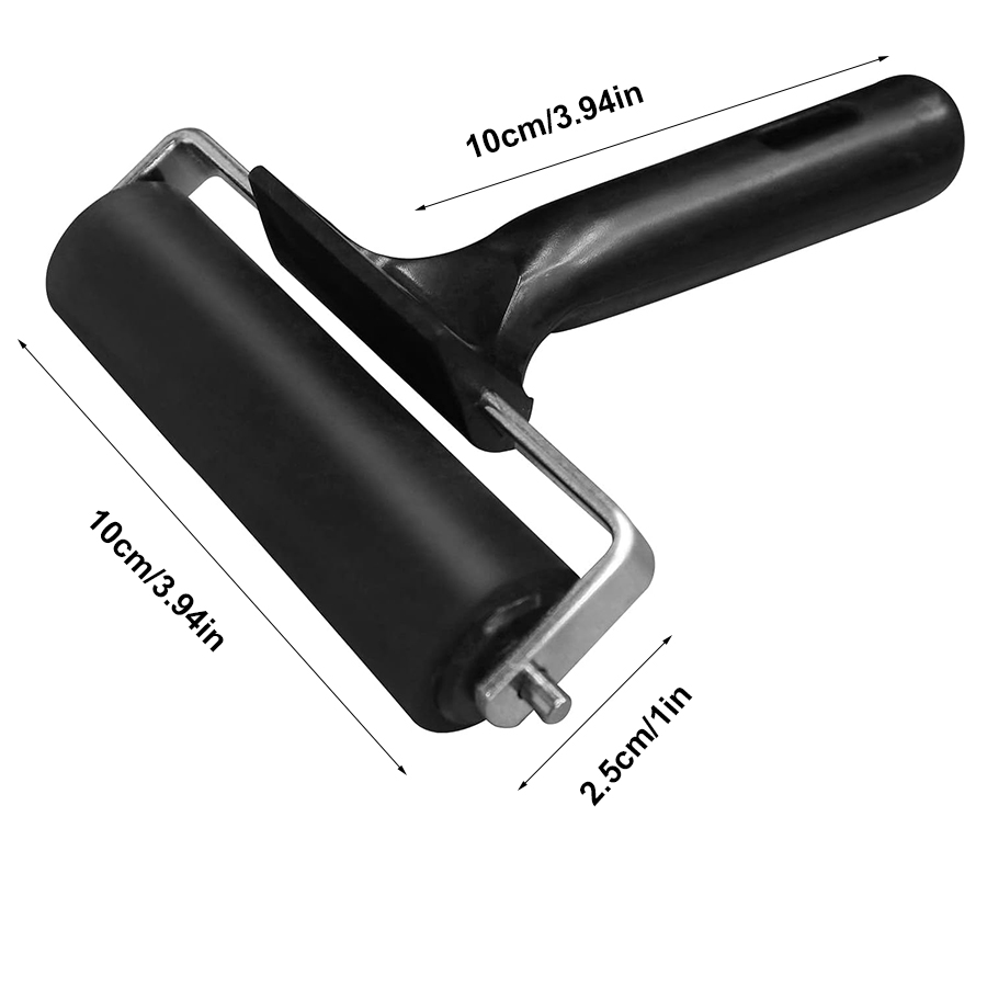 Rouleau en caoutchouc pour Installation de sol, 10cm, rouleau de colle Brayer, installation de sol de bateau, gravure, peinture, estampage, papier peint