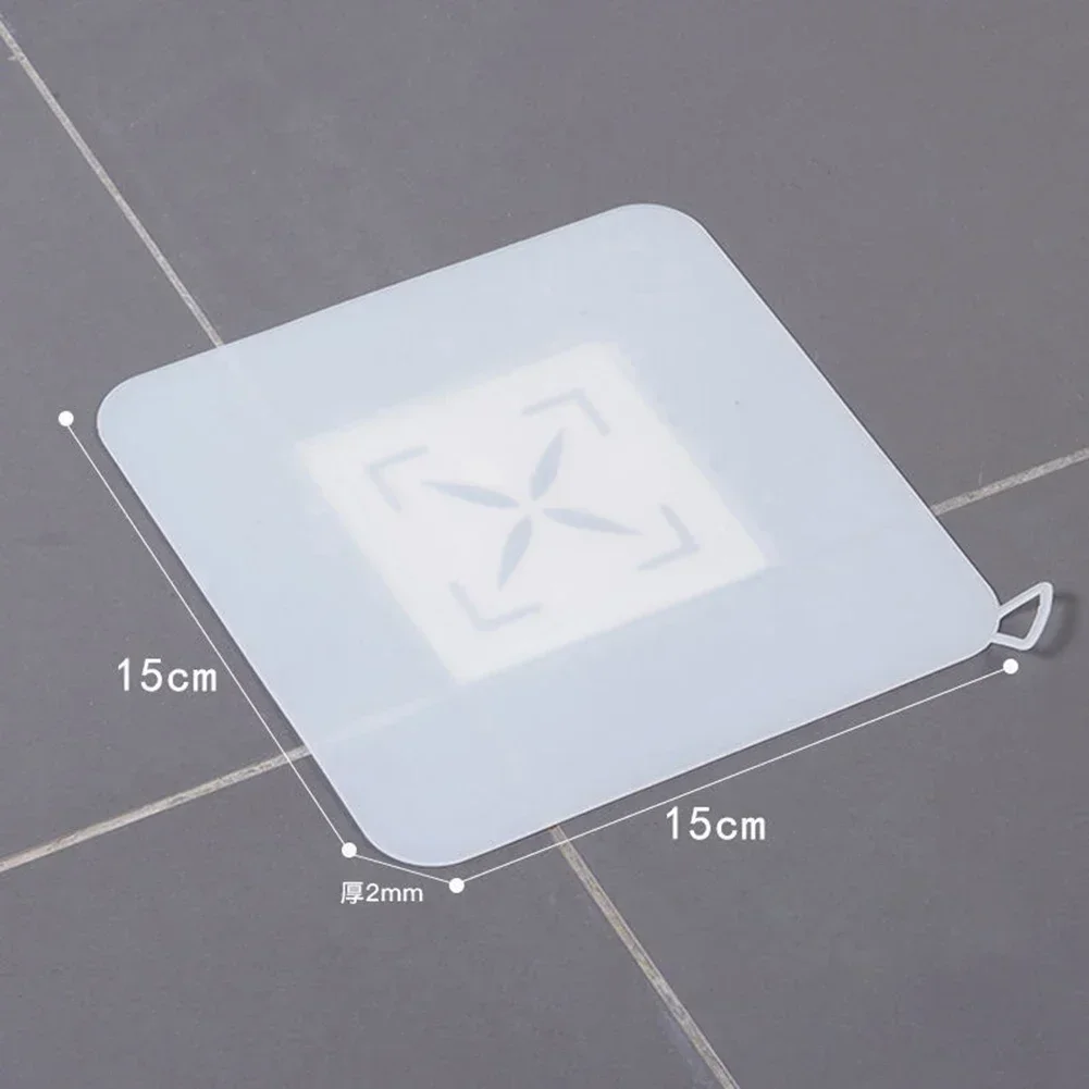 Silicone Floor Drain Anti-smell Cover Sewer Sink Smell Removal Sealing Drain Cover Kitchen Bathroom Home Insect-proof Seal Cover: Silver