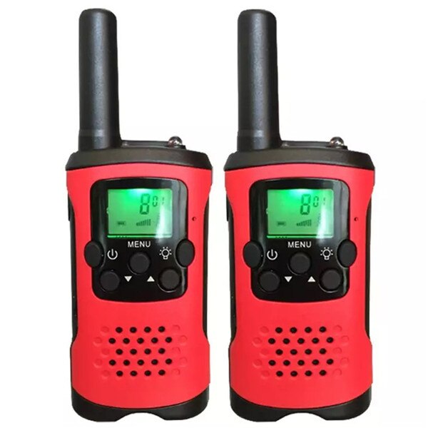 2 pcs Kids Walkie Talkies Bereik tot 6 km 8/22CH FRS/GMRS Mini Twee Manier Radio speelgoed Walkie Talkie Kinderen Intercom: Red