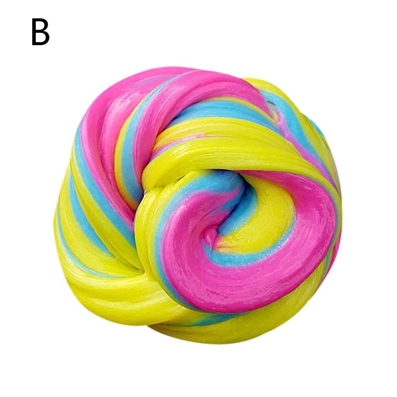 17 Color Slime Toys Fluffy Slime Supplies Toys 60ml Fluffy Foam Putty Stress Relief Magic MultiColor Slime Sludge Cotton Mud Toy: Yellow