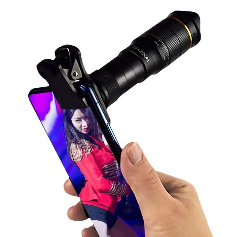 Lente con Zoom para teléfono móvil 4K 22/32 × lente telescópica teleobjetivo para fotografía y vídeo de alta definición
