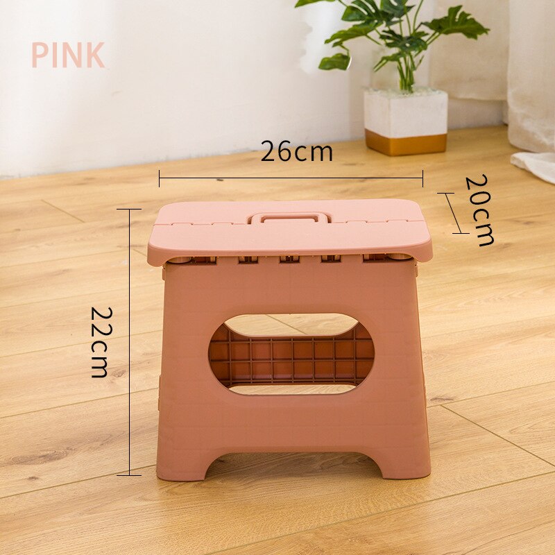 MyDIY Folding Plastic Step Stool - Multi-Purpose Portable Foot Stool For Home Kitchen
