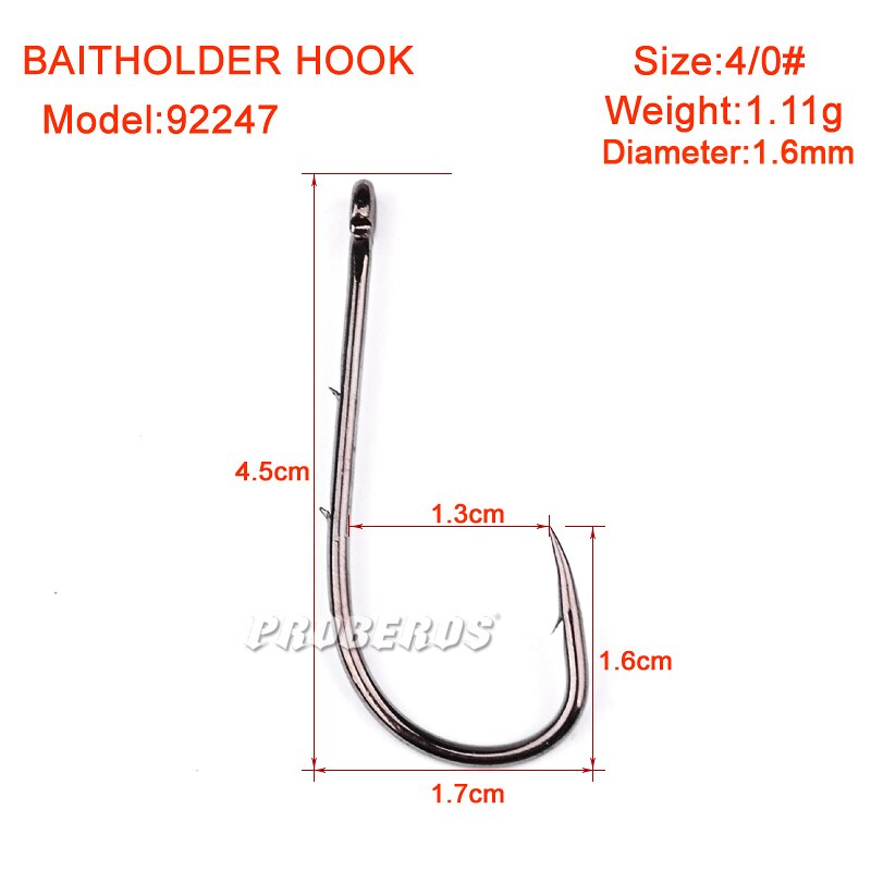 100pcs/lot Fishing Hooks 6-1# 1/0-6/0# Fish Hook Bait Holder Black Color Jig Big Barbed Hook Treble Hooks Fishing Tackle Pesca: 92247 4 0
