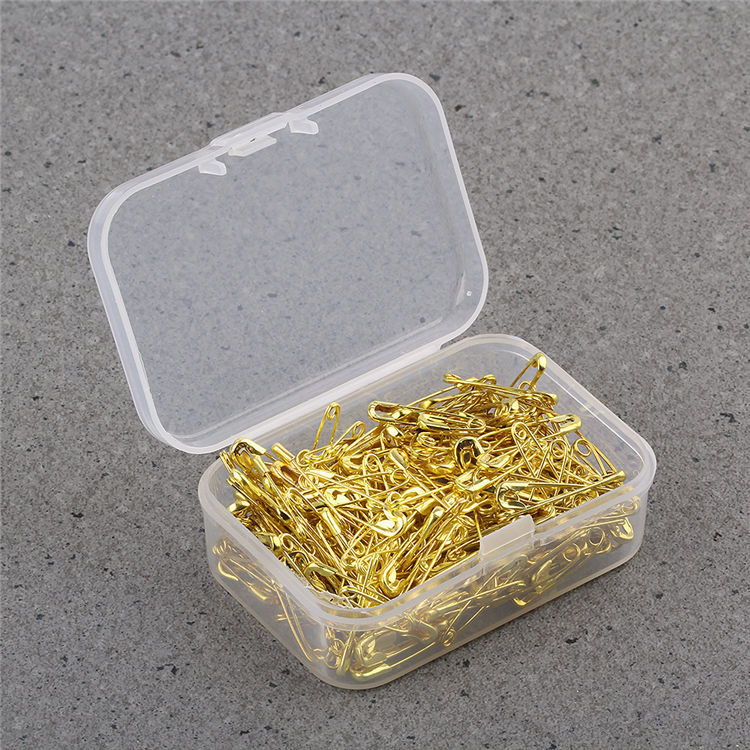 Épingles de sûreté en métal pour vêtement | 200 pièces/boîte, 20mm épingles à vêtement en or noir argent gris cuivre, épingles à étiquettes pour vêtements, épingles à accrocher: golden