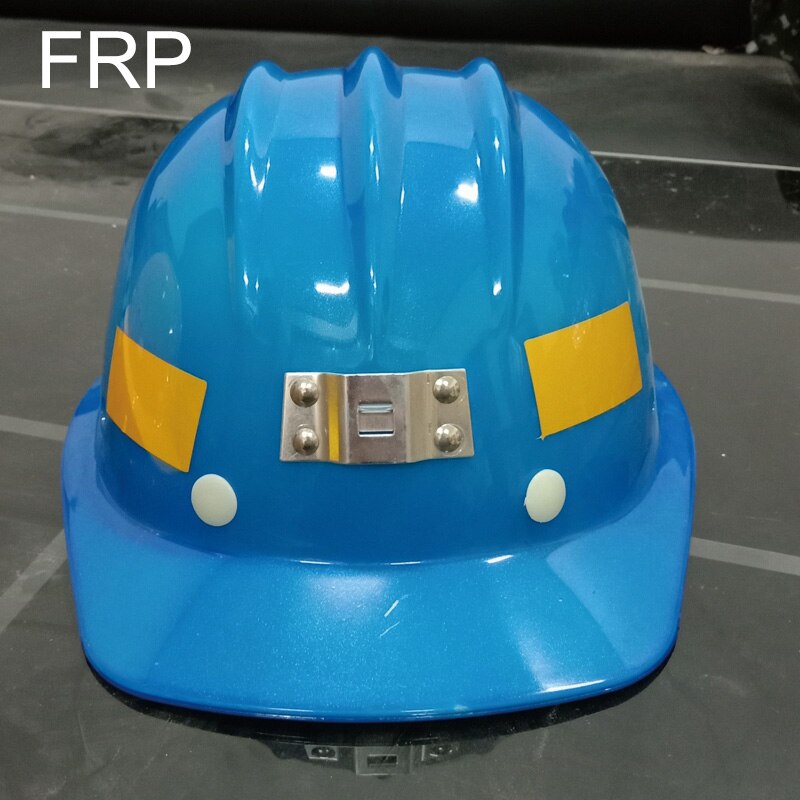 Mining Safety Helmet Construction Coal Miner FRP Hard Hat Labor Protection Helmet Anti-smashing Work Cap: Blue