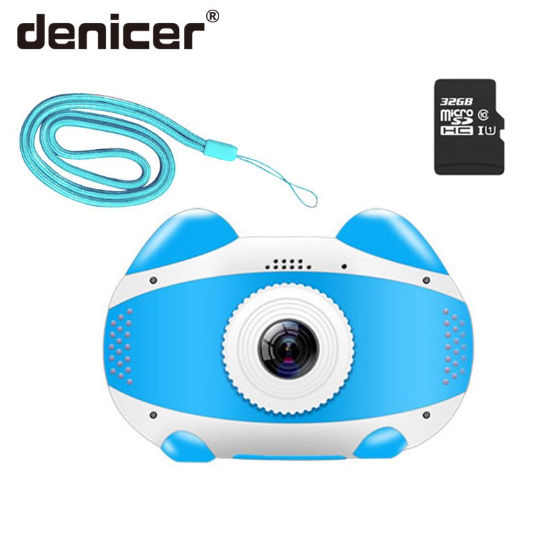 2 zoll bildschirm spielzeug kamera pädagogisches mini digital foto kamera 8MP fotografie geburtstag kühlen kinder kamera für kinder K01: BLUE-32G