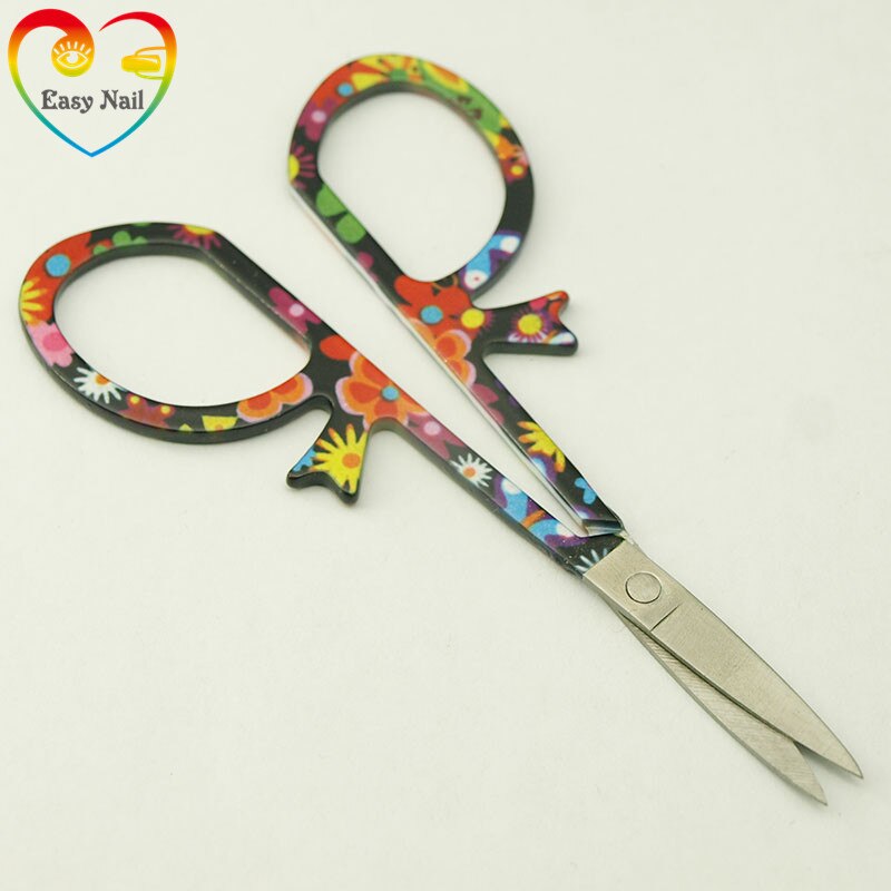 Facile À Ongles 1 pièces Joli Motif Maquillage Ciseaux Manucure Pour Ongles Sourcils Nez Cils Cuticule Ciseaux Outils De Maquillage, 4 types.