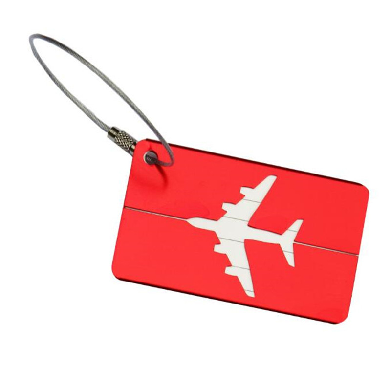 Aluminum luggage tag Boarding flight baggage card Travel Luggage Label Straps Suitcase Luggage Tags