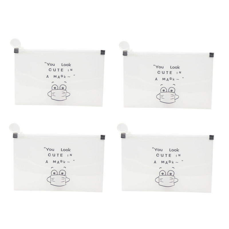 Bolsa portátil para guardar mascarillas, caja de almacenamiento de máscaras faciales, a la , 8 unidades: 4 pc white