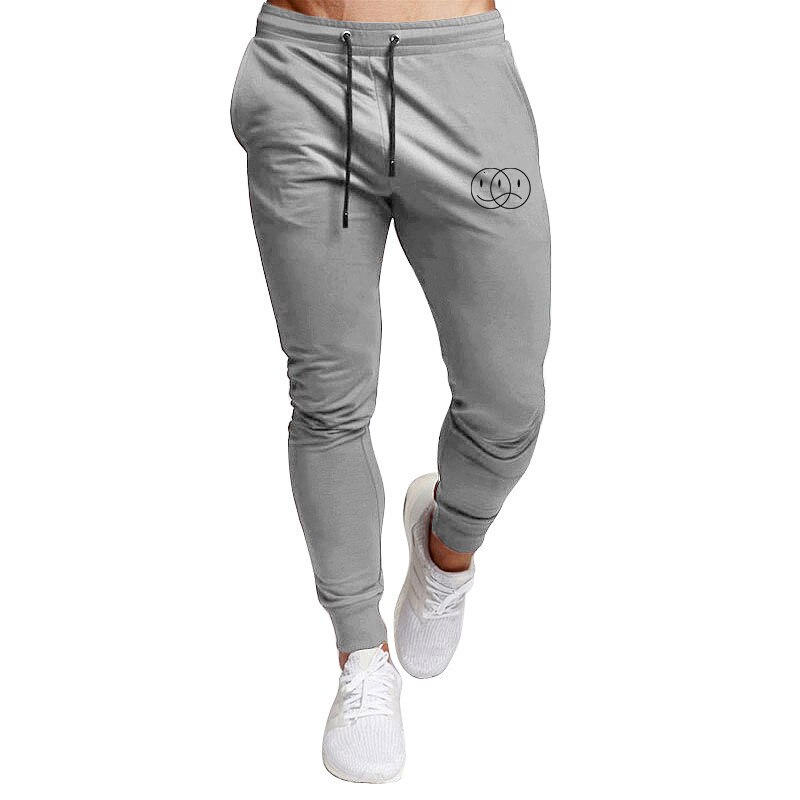 Spring Autumn smile printing Gyms Men Joggers Sweatpants Men's Joggers Trousers Sporting Clothing The