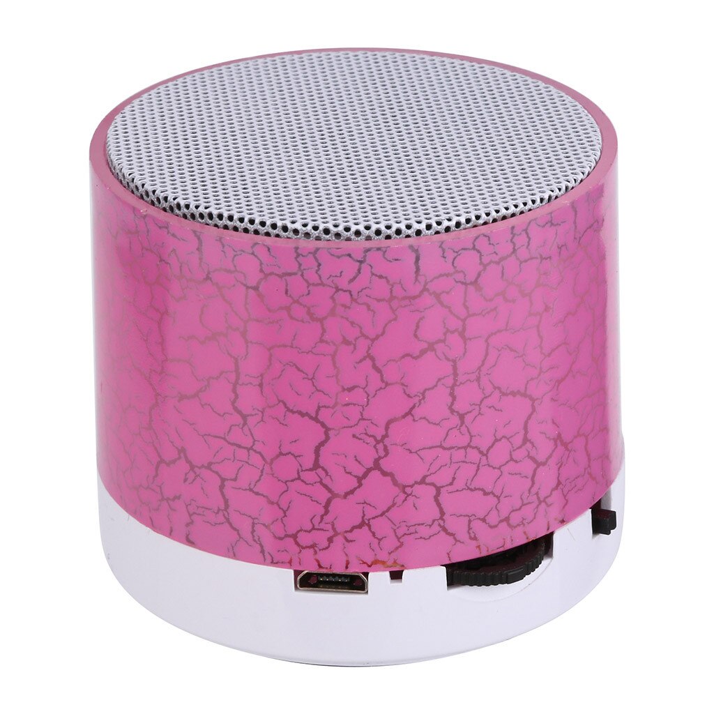 LED Portable Speakers Bluetooth Speaker Wirelwss Mnin Bass BT stereo Music Surround Speaker for Samsung Computer Phones 20J25: Pink