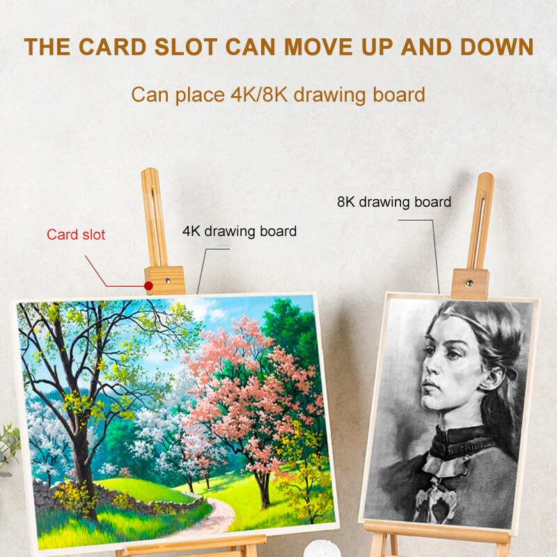 Desktop Easel Art Student's Drawing Board 4k Easel Folding Portable Beginner Watercolor Oil Painting Wooden Easel Sketch