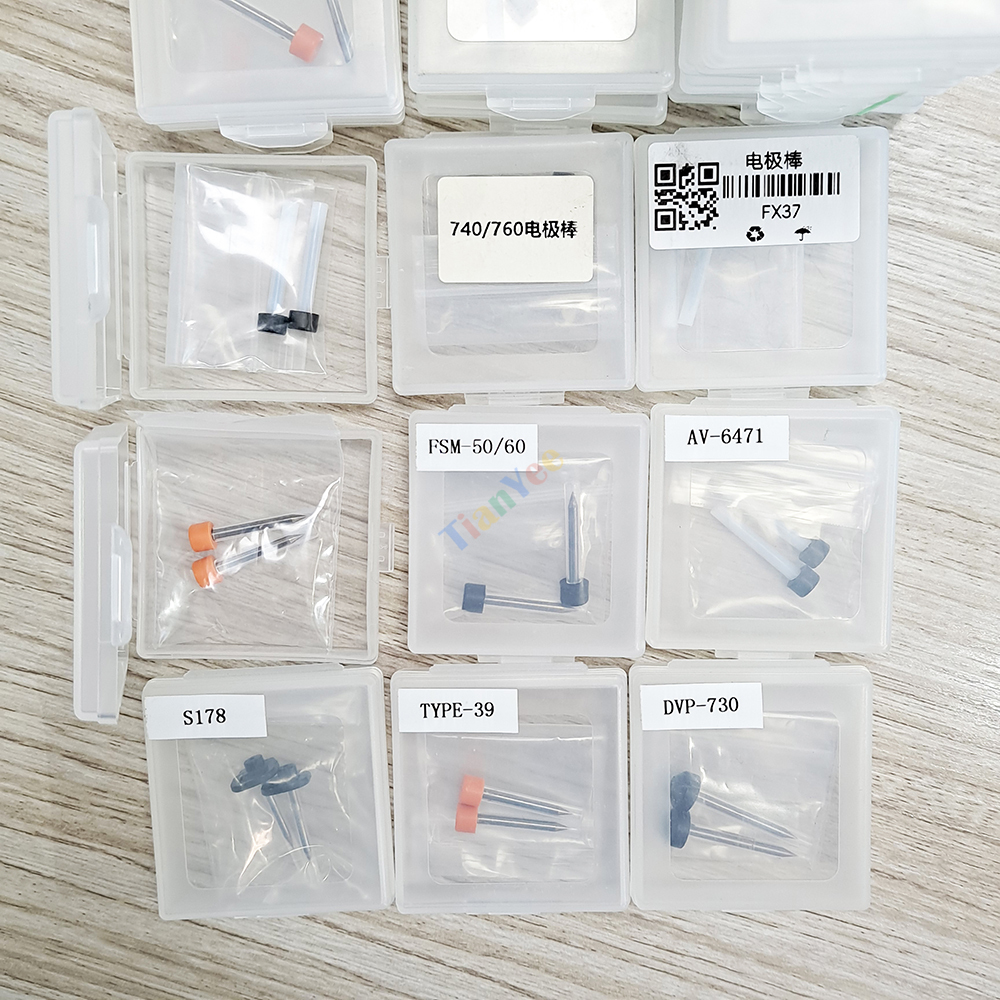 Fiber Optic Fusion Splicer Electrode rod Welding machine electrodes for Fujikura FSM-50S / FSM-60S / 70S / 80S 1/2/5/10pairs lot