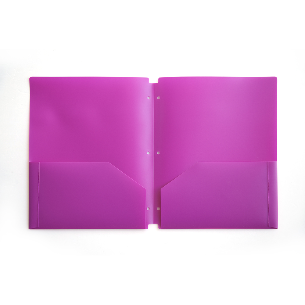 Comix – pochettes en plastique à 3 trous, 12 pièces/lot, pochettes avec poche, format lettre: Violet