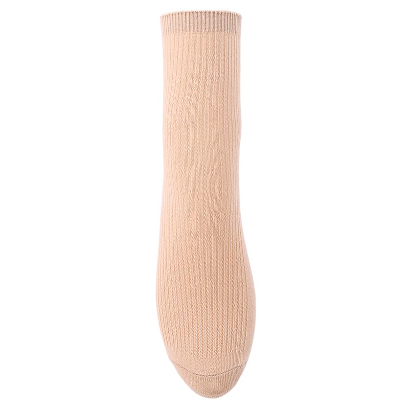 Calzini Cotone Donna - Ricamo Motivo Cuore Bianco - Yoga Fitness - Corti: Beige