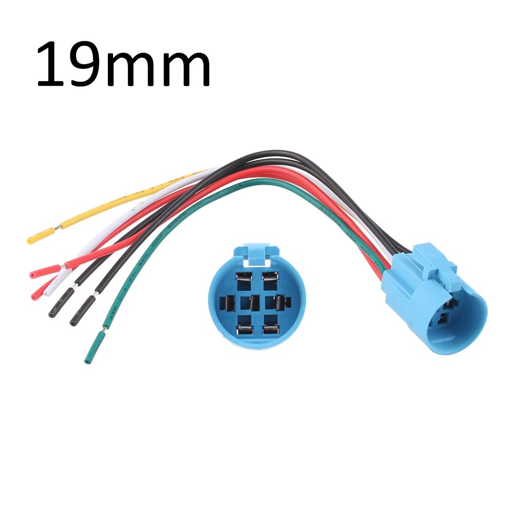 16mm 19mm 22mm Metall druckknopf buchse Verkabelung 7 Drähte stabile Lampe Licht knopf klemmen Basis für zwei LED-Tasten: Schwarz