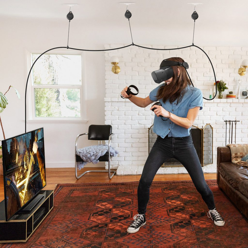 Kiwi 3Stck Stille VR Kabel Verwaltung VR Rolle System für HTC Vive/Vive Profi/Oculus Risse/Sony PS/Fenster VR/Ventil Index