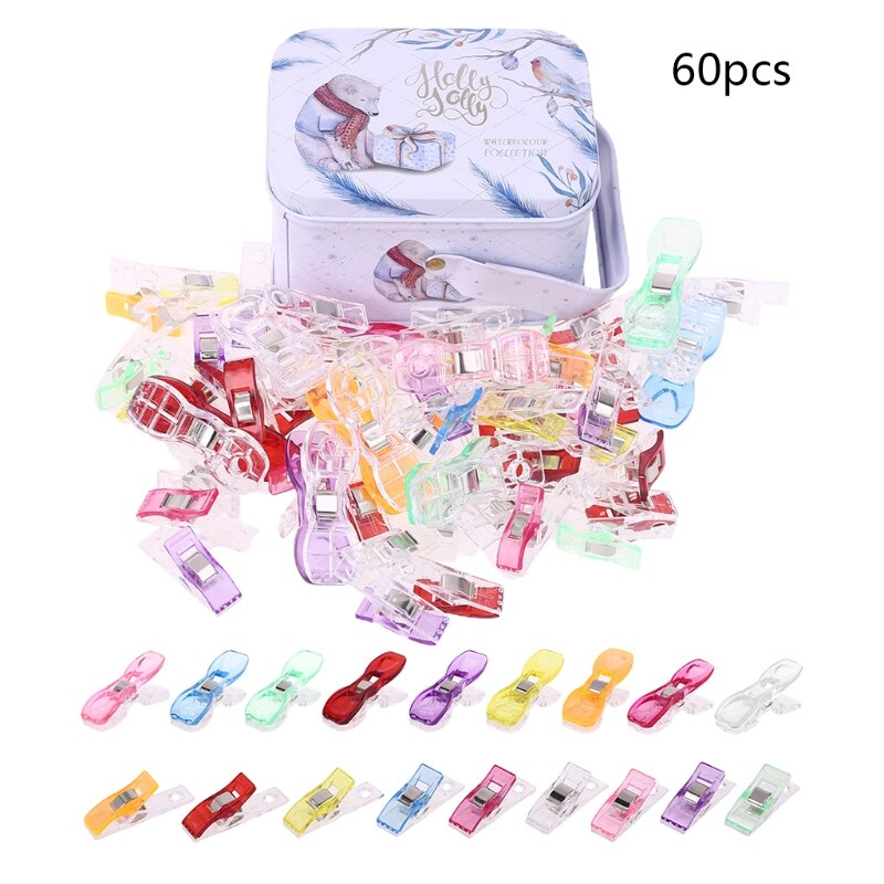 Juego de Clips multiusos para Patchwork, costura, Quilting, ceñido, manualidades, 100 unidades: 6 60pcs
