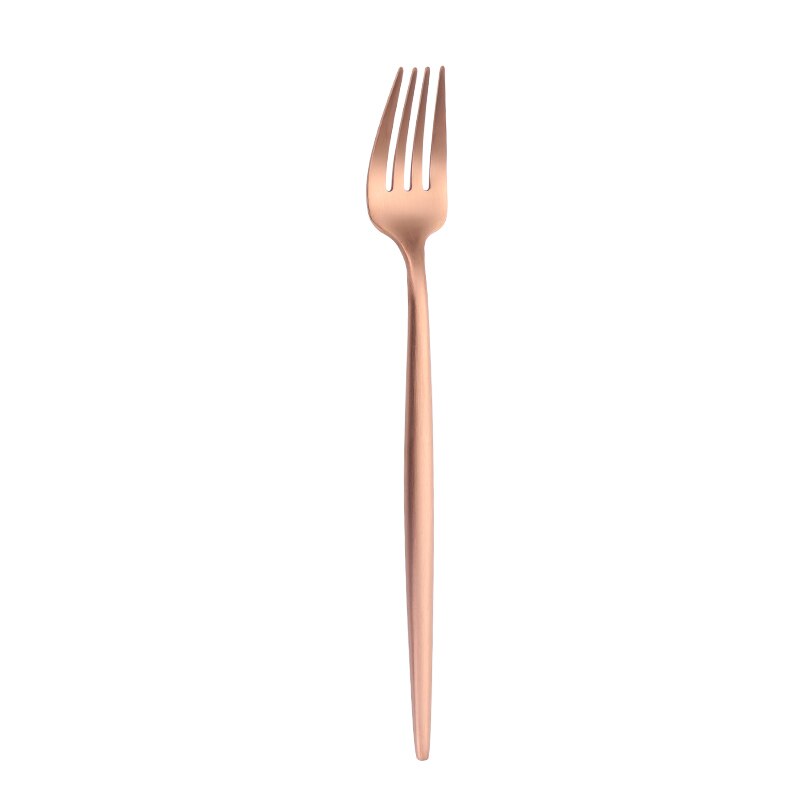 Gold Spoon Dinnerware Set Rose Gold Dinner Set Matte Cutlery Dinner Set Tableware Cutlery Set Dinnerware Set Gold Tea Spoon Fork: main fork